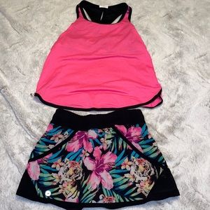 Athletic skirt set